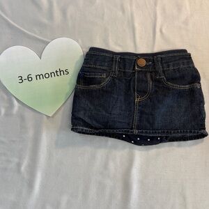 GAP - Quality Denim Skirt with Polka Dot Lining